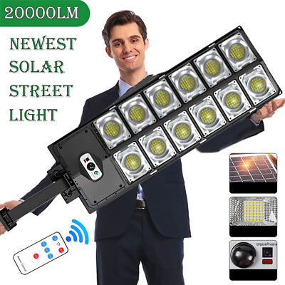 #ad Outdoor Solar Street Light Motion Sensor Lamp Commercial Dusk To Dawn Road Lamp $33.24