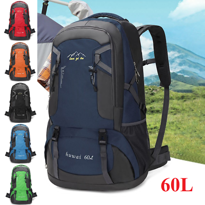 #ad #ad 60L Large Waterproof Hiking Camping Backpack Outdoor Travel Men#x27;s Rucksack Bag $19.99