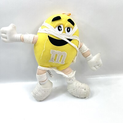 #ad M amp; M Halloween Yellow Chocolate Mummy Plush Stuffed Toy Collectible 12quot; Nanco $12.74