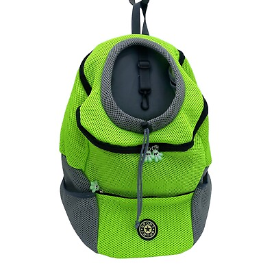 #ad Dog Carrier Backpack Medium Sport Adjustable Lime Green $14.99