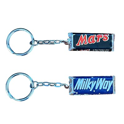 #ad Vintage Mars Bar amp; Milky Way Toy Machine Keychains 1980s $12.49