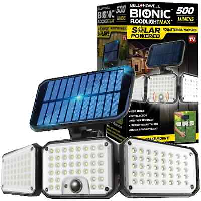 #ad Bionic Floodlight Max Solar LED Light Motion Activated Lights 60° Beam Angle $22.47