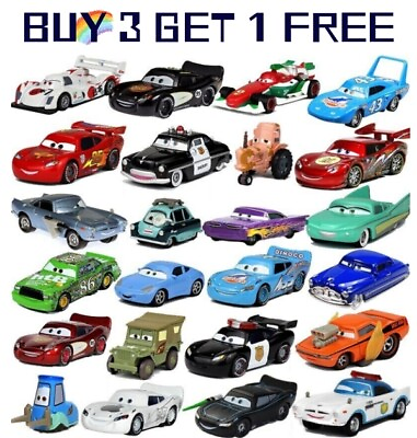 #ad Disney Pixar Cars Die cast Model Toy Cars 1:55 Miss Fritter Lightning Boy Gift $8.18