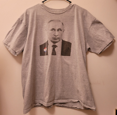 #ad Putin quot;I Votedquot; T Shirt Mens XL Gray Headline Russia President Political $25.99