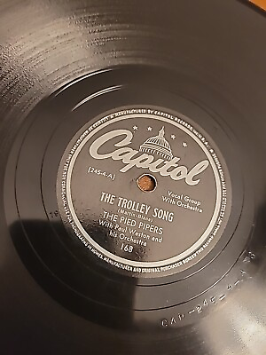 #ad THE TROLLEY SONG CUDDLE UP A LITTLE CLOSER #168 PIED PIPERS RECO 78 RPM 10quot; $9.99