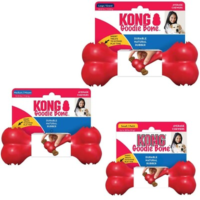 #ad KONG Goodie Bone Classic Treat Stuffable Dog Chew Toy Pick Size $12.89