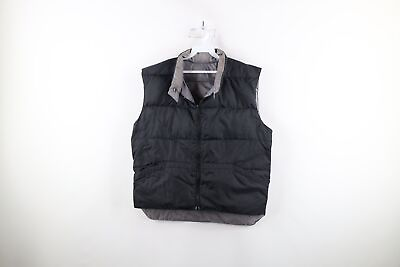 #ad Vtg 90s Streetwear Mens Large Distressed Reversible Duck Down Puffer Vest Jacket $59.95