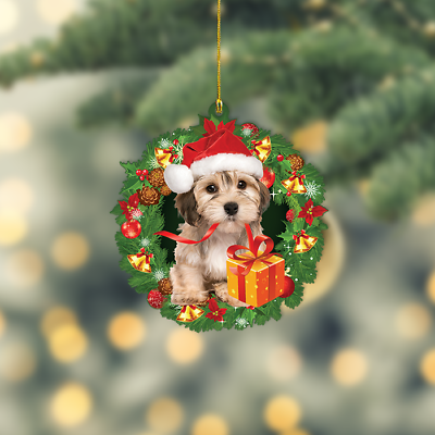 #ad Havanese Dog Christmas Wreath Ornament Love Havanese Dog Christmas Ornament $19.99