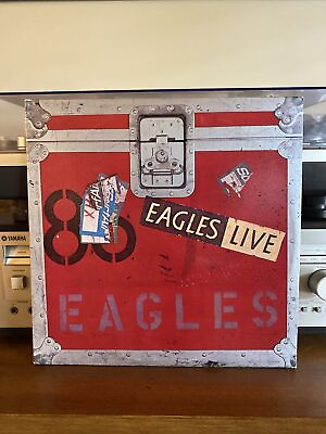 #ad EAGLES LIVE 1980 Rock Double LP VG VG VINYL LP Records with Poster $14.00