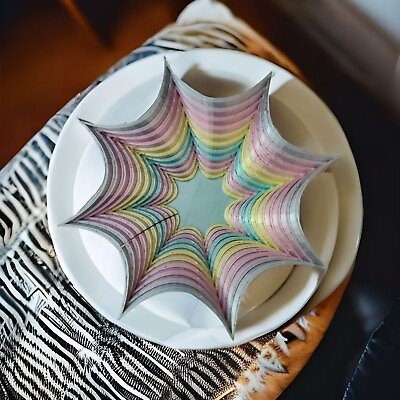 #ad 3d print candy bowl twisted strand basket centerpiece party decor star bowl $60.00
