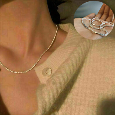 #ad Sparkling Gypsophila Necklace Chain Clavicle Women Silver Wedding Jewelry $5.88