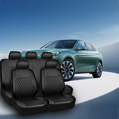 #ad 9X Car Set 5 Seat Covers Full Set PU Leather Universal For Hyundai Elantra 2022 $39.99