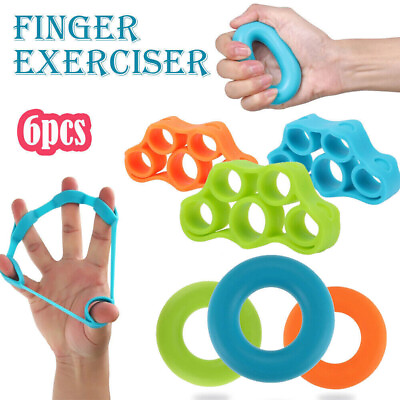 #ad Finger Exerciser Hand Strengthener Wrist Forearm Grip Trainer Resistance Band US $4.99