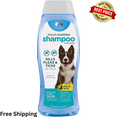 #ad Dog Flea And Tick Treatment Shampoo With Scent Clean Cotton For Dogs 18 Ounces $7.70