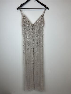 #ad Sir. The Label Womens Sheer Beige Silk Dress Size 0 AU $119.00