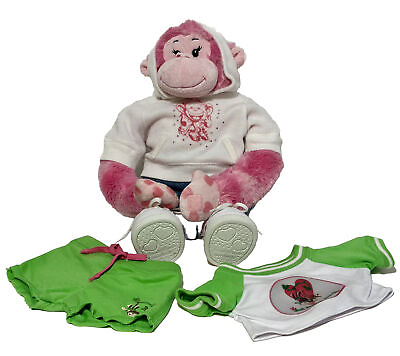 #ad Build A Bear Retired Playful Heart Monkey Plus 2 Outfits $14.99