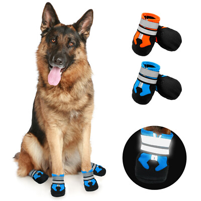Reflective Dog Shoes Warm Padded Medium Large Dogs Boots Waterproof Snow Booties $19.99