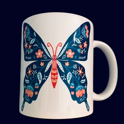 #ad NEW Beautiful Butterfly Coffee Mug Girls Ladies Birthdays Christmas Gifts $12.00