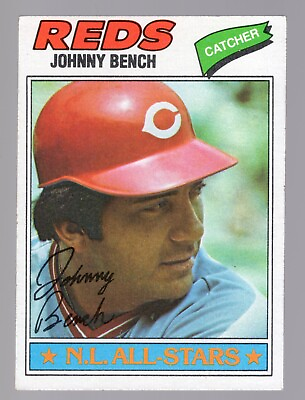 #ad Johnny Bench 1977 Topps #70 Cincinnati Reds HOF Catcher $9.63