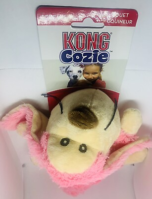 #ad Kong Cozie Floppy Rabbit Medium Soft Plush Squeaky Dog Toy Pink NEW $12.95