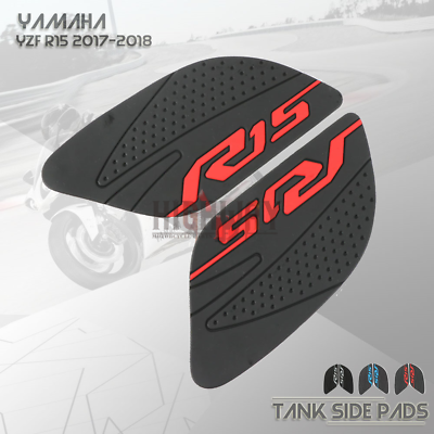 #ad Tank Gas Side Fuel Traction Decal Sticker Pad Protector for Yamaha YZF R15 17 18 GBP 11.35