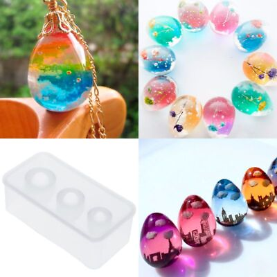 #ad Silicone Mold Egg Molds Epoxy Resin Crafts DIY Jewelry Making Cake Decoration $6.14