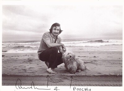 #ad EDWARD ALBEE amp; his dog Poochie 5x7 Photo SIGNED by the Great American Playwright $59.95