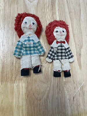 #ad 5quot; Flat Raggedy Ann Vtg Dolls Days Of The Week Pin Collect Book Monday Wednesday $14.99
