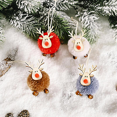 #ad Christmas Pendant Snowman Elk Santa Claus Xmas Tree Pendants Building Orn $6.98