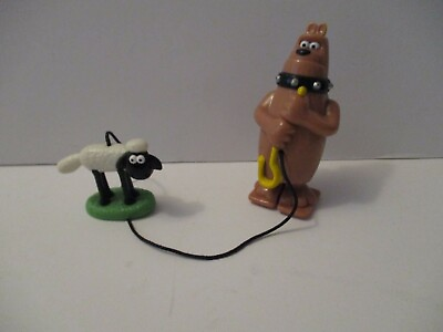 #ad Wallace Gromit Plastic Preston dog and Sheep Walkers 2001 $9.99
