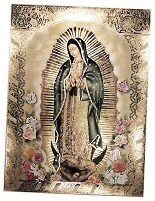 #ad Our Lady Of Guadalupe Body Portrait Roses Gold Foil Religious Wall 12quot;x16quot; $25.68