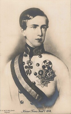#ad Austria Kaiser Franz Joseph I 1848 BKWI 887 343 Vintage PC $12.00