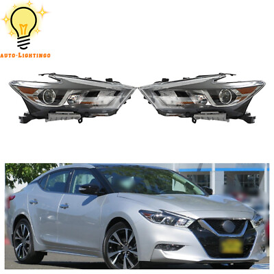 #ad For 2016 2018 Maxima S SL SV Headlights Headlamps Assembly Leftamp;Right Side $236.77