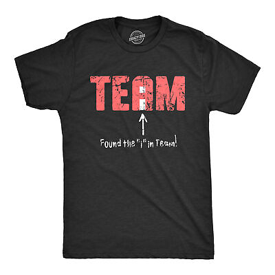 #ad Mens Found The I In Team T Shirt Funny Sarcastic Spelling Joke Tee For Guys $6.80