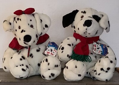 Commonwealth Dalmatian Christmas Dogs Plush 18quot; Stuffed Animal Large VTG TAGS $69.99