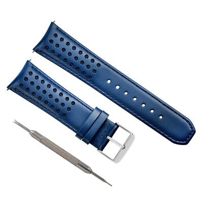 #ad 23MM BLUE ANGELS LEATHER STRAP WATCH BAND FOR CITIZEN AT8020 03L SPRING BAR REMO $33.95