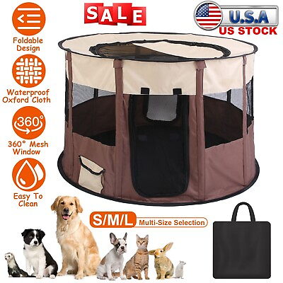 #ad Pet Puppy Dog Playpen Small Dog Tent Crates Cage Portable Playpen for Dog amp; Cat $25.99