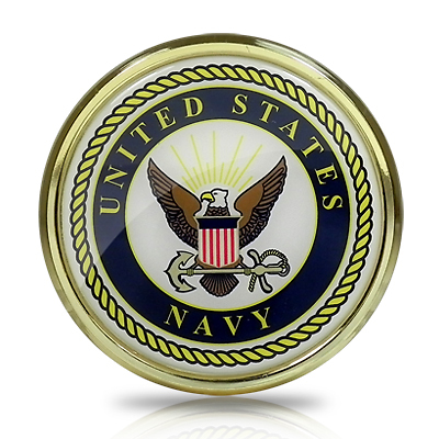 #ad United States US Navy Seal Color Chrome Metal Premium Car Auto Emblem $16.99