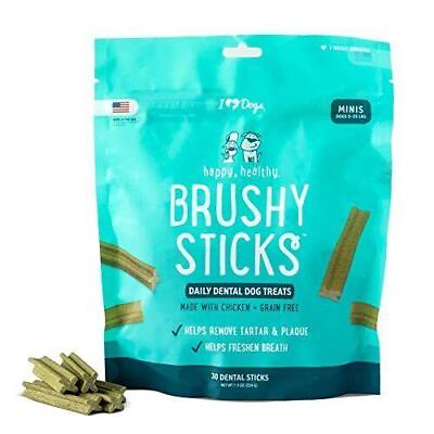 #ad Brushy Sticks Dental Treats for Dogs Removes Plaque and 30 Count pack of 1 $19.67