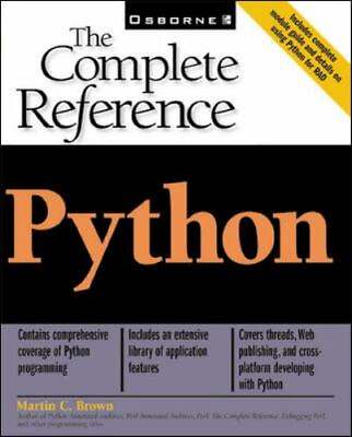 #ad Python: The Complete Reference 9780072127188 Martin C Brown paperback $17.04