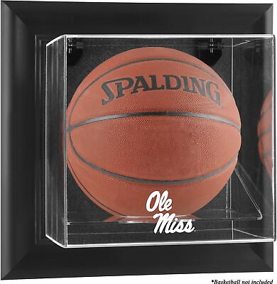 #ad Ole Miss Black Framed Logo Wall Mountable Basketball Display Case Fanatics $89.99