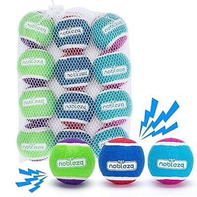 #ad Dog Tennis Balls 12 Pack Durable Bouncy Floatable Squeaky Tennis Balls for Do... $28.28