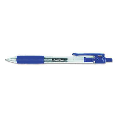 #ad Universal Comfort Grip Clear Retractable Gel Ink Roller Ball Pen Blue Ink .7mm $18.95