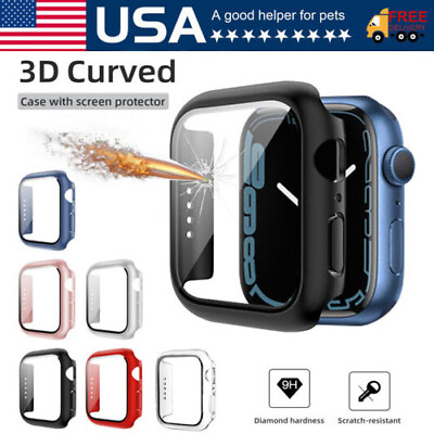 #ad For Apple Watch Ultra Series 8 7 6 5 4 SE 49 45 44mm Case Cover Screen Protector $1.99
