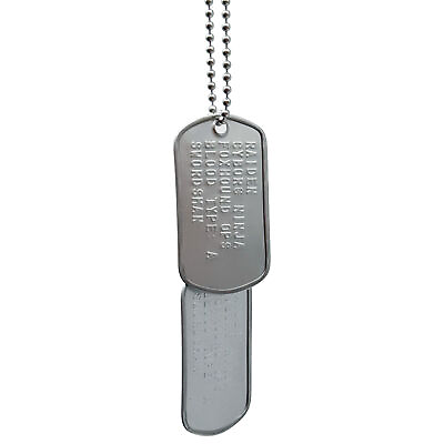 #ad RAIDEN Military U.S DOG TAGS Necklace Cosplay Pendant Gaming Collector Inspired GBP 5.99