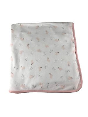 #ad Carters Princess Dog Puppy Baby Blanket Pink White Security Just One You $14.99