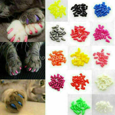 20PS Soft Nail Caps Nail Covers Claw Caps Paw Covers for Cat Pet Dog Size XS 2XL C $2.10