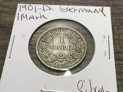 #ad 1901 D GERMANY GERMAN EMPIRE MARK SILVER COIN SHIPS FREE W USPS TRACK # 506e $19.99
