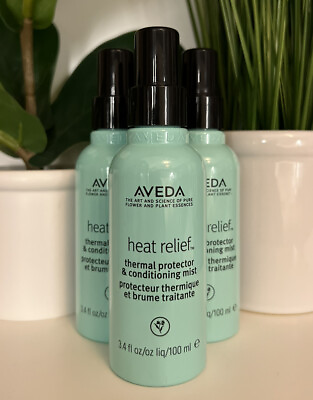 #ad Lot 🌿 AVEDA Heat Relief Thermal Protector amp; Conditioning Mist 3.4 oz 3 Bottles $119.99