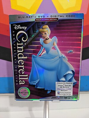 #ad Cinderella Blu ray DVD digital w slipcover Disney Signature Collection $8.49